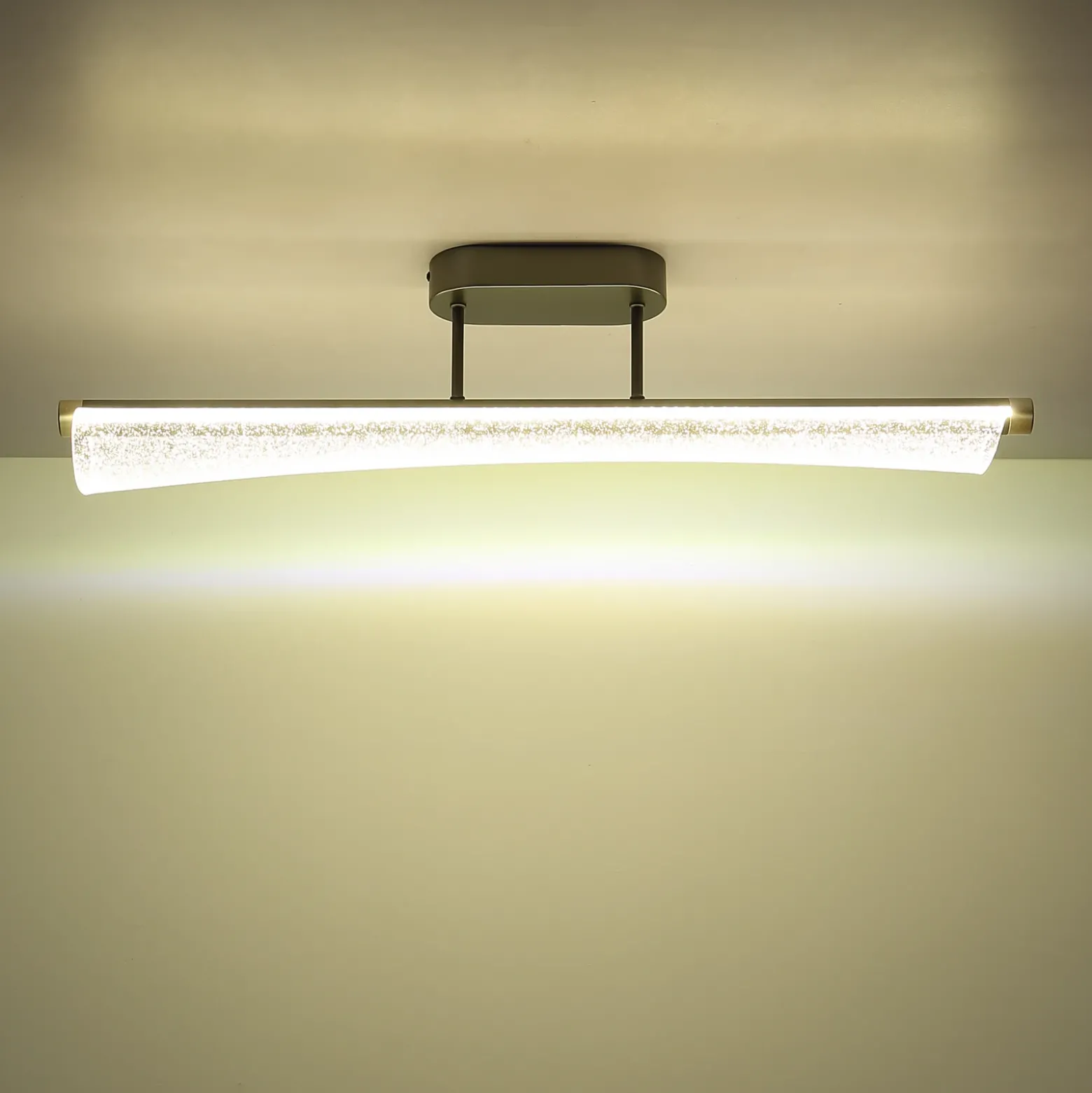 Lámpara LED de techo Malinda, transparente/antracita, 81 cm de largo, CCT