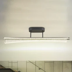 Lámpara LED de techo Malinda, transparente/antracita, 81 cm de largo, CCT