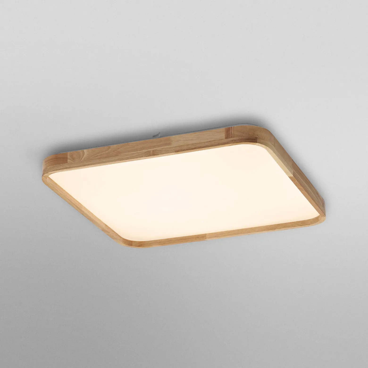 Lámpara LED de techo ORBIS ALICIA de OSRAM, 50 x 50 cm, madera, ClickDim