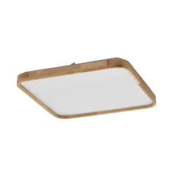 Lámpara LED de techo ORBIS ALICIA de OSRAM, 50 x 50 cm, madera, ClickDim