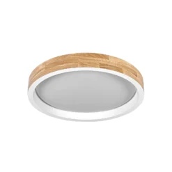 Lámpara LED de techo ORBIS MARIANO de OSRAM, madera/blanco, Ø 41 cm, atenuable