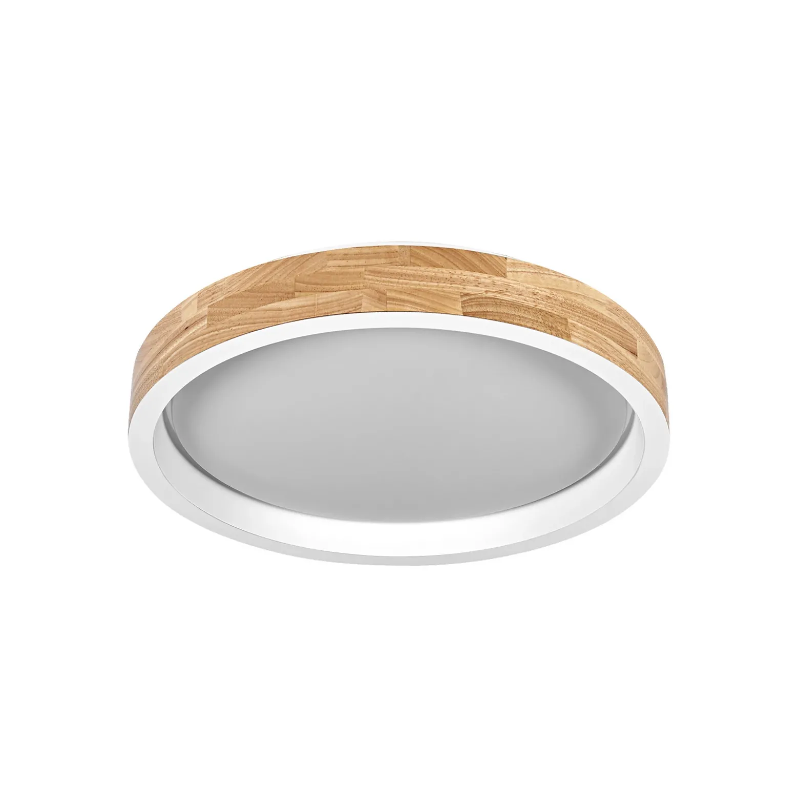 Lámpara LED de techo ORBIS MARIANO de OSRAM, madera/blanco, Ø 41 cm, atenuable