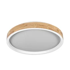 Lámpara LED de techo ORBIS MARIANO de OSRAM, madera/blanco, Ø 51 cm, atenuable