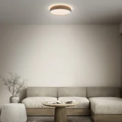Lámpara LED de techo ORBIS MARIANO de OSRAM, madera/blanco, Ø 51 cm, atenuable