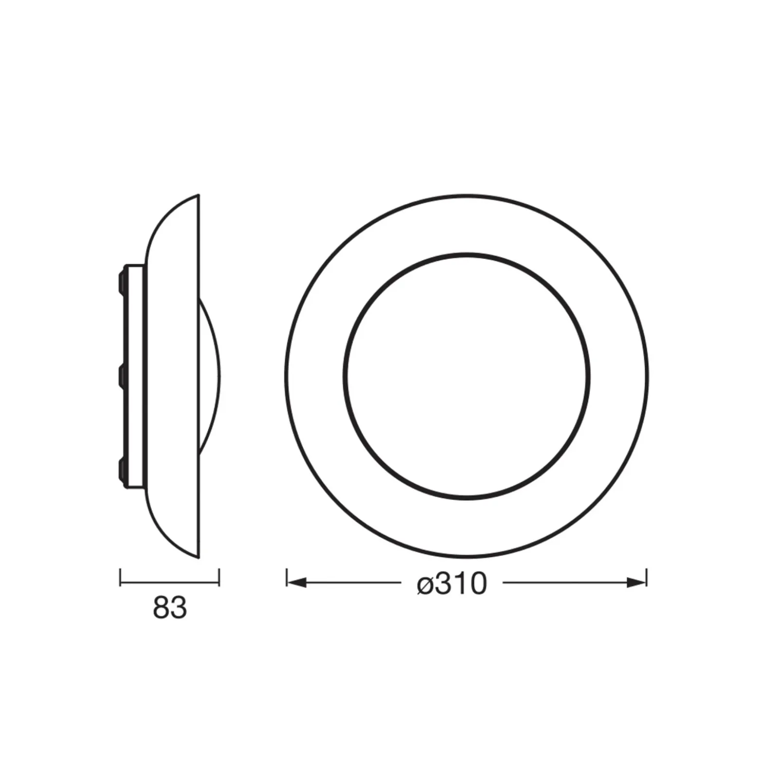 Lámpara LED de techo ORBIS PLATE de OSRAM, verde, Ø 31 cm, clickdim