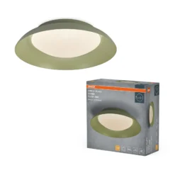 Lámpara LED de techo ORBIS PLATE de OSRAM, verde, Ø 31 cm, clickdim