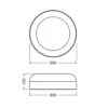Lámpara LED de techo OSRAM Decor Bamboo Paper, Ø 30 cm, bambú