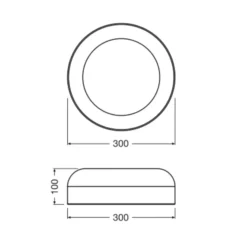 Lámpara LED de techo OSRAM Decor Bamboo Paper, Ø 30 cm, bambú