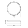 Lámpara LED de techo OSRAM Decor Bamboo Paper, Ø 50 cm, bambú