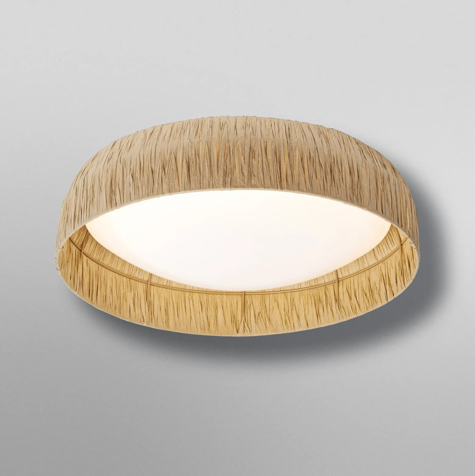 Lámpara LED de techo OSRAM Decor Bamboo Paper, Ø 50 cm, bambú