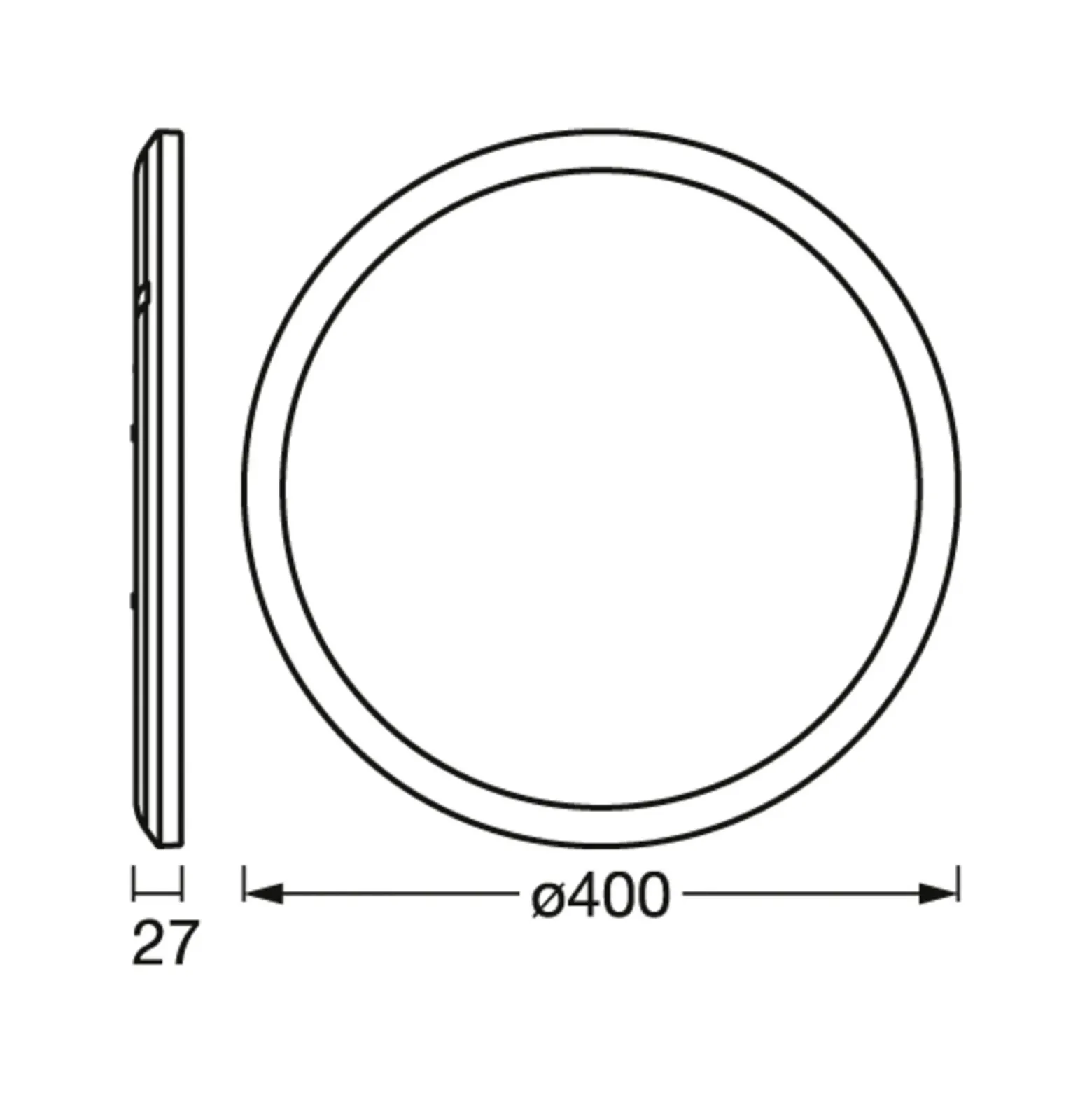 Lámpara LED de techo OSRAM ORBIS ULTRA SLIM, blanca, Ø 40 cm, atenuable