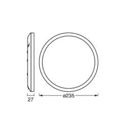 Lámpara LED de techo OSRAM ORBIS ULTRA SLIM, blanca, Ø 24 cm, atenuable