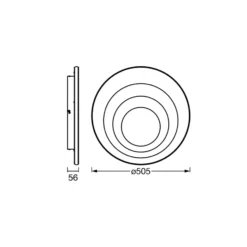Lámpara LED de techo OSRAM ORBIS SPIRAL ROUND, Ø 51 cm, blanca 42 W