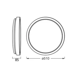 Lámpara LED de techo OSRAM ORBIS MARIANO, madera/negro, Ø 51 cm, atenuable