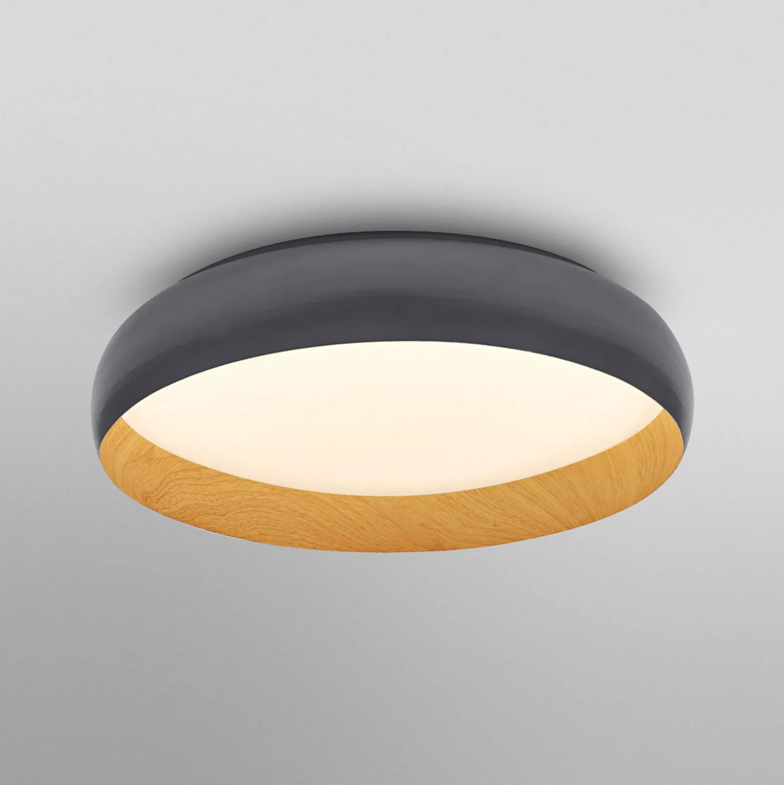Lámpara LED de techo OSRAM ORBIS LIVIA, Ø 52 cm, gris, metal atenuable