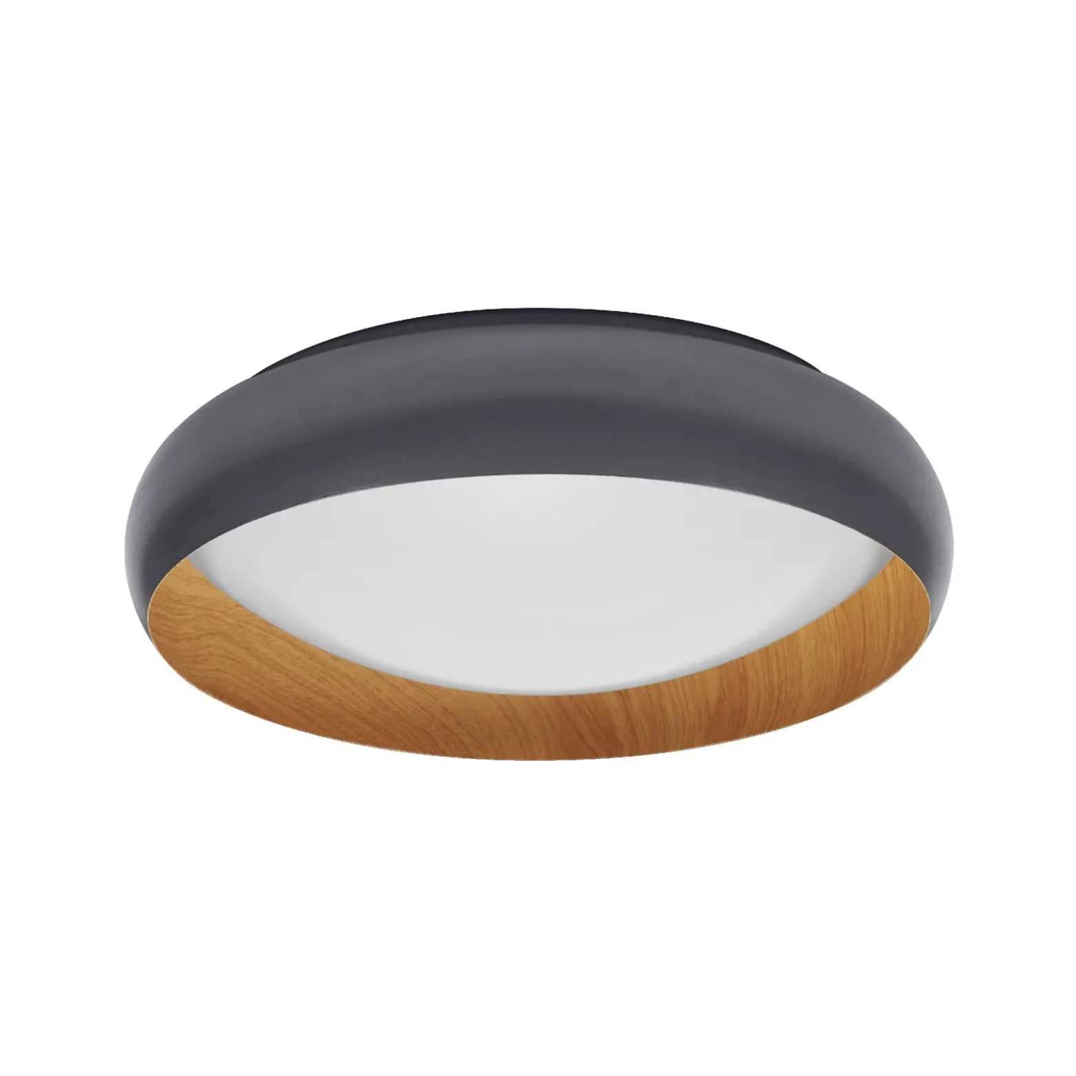 Lámpara LED de techo OSRAM ORBIS LIVIA, Ø 43 cm, gris, metal atenuable