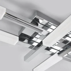 Lámpara LED de techo Patrik de Lindby, 62 cm, 6 luces, cromo, IP44