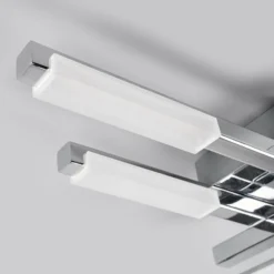 Lámpara LED de techo Patrik de Lindby, 62 cm, 6 luces, cromo, IP44