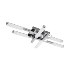 Lámpara LED de techo Patrik de Lindby, 62 cm, 6 luces, cromo, IP44
