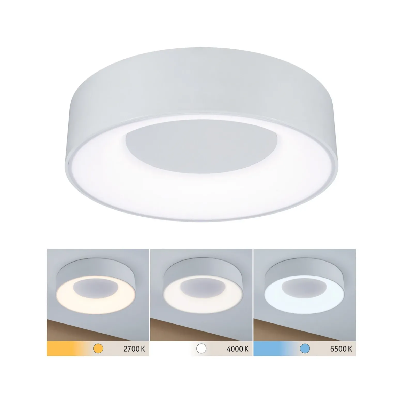 Lámpara LED de techo Paulmann HomeSpa Casca Ø 30 cm, blanca
