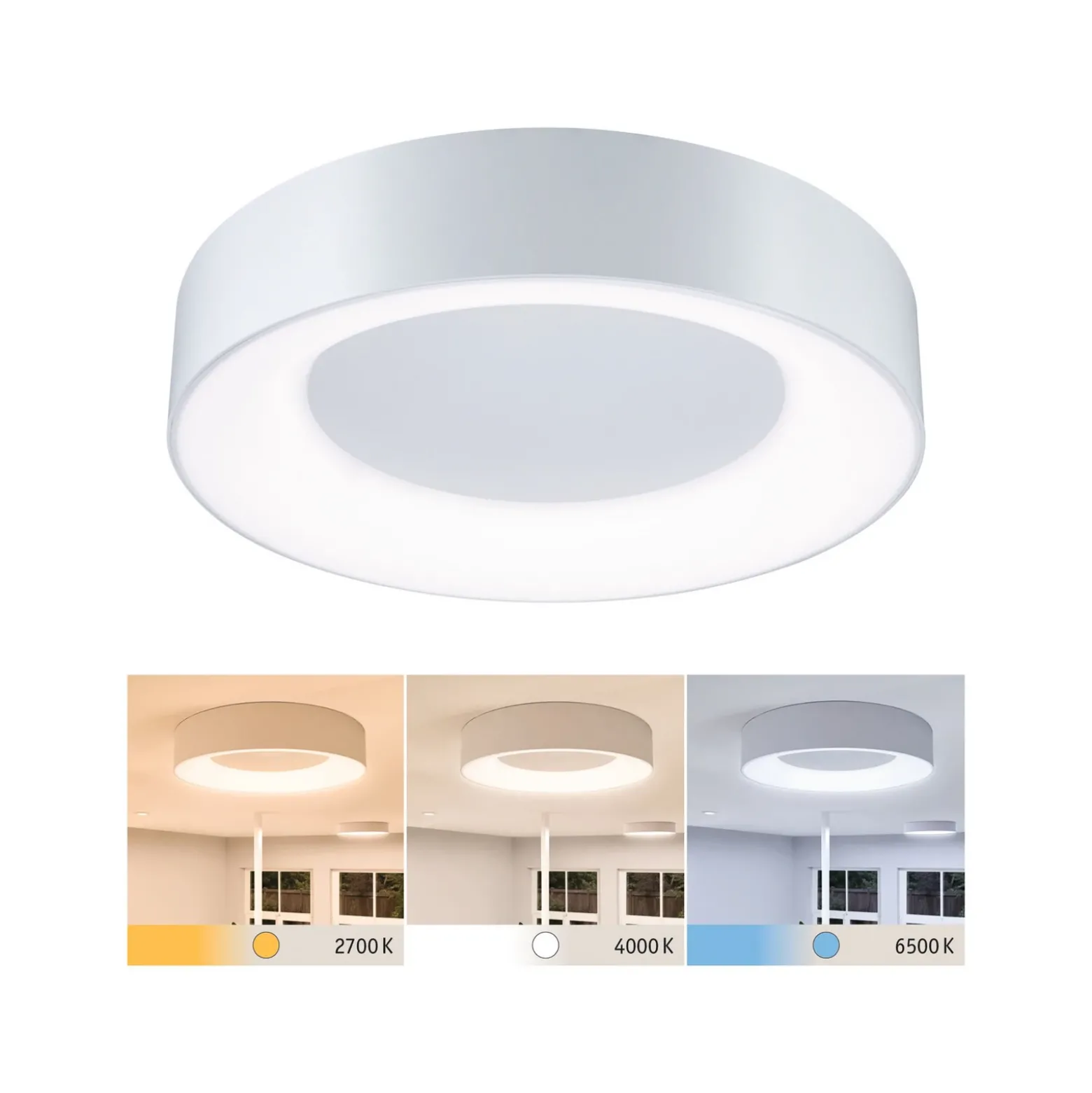 Lámpara LED de techo Paulmann HomeSpa Casca Ø 40 cm, blanca