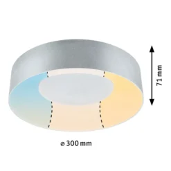Lámpara LED de techo Paulmann HomeSpa Casca, blanco/aluminio, IP44