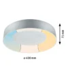 Lámpara LED de techo Paulmann HomeSpa Casca Ø40cm, blanco/aluminio, IP44
