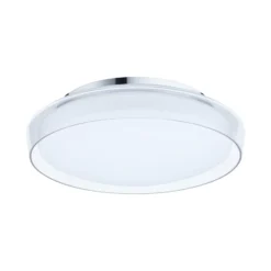 Lámpara LED de techo Paulmann Luena, IP44, cromada, Ø 35 cm