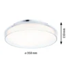 Lámpara LED de techo Paulmann Luena, IP44, cromada, Ø 35 cm