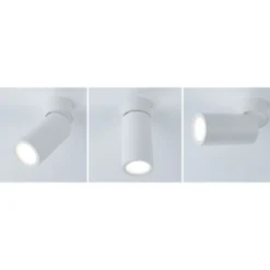 Lámpara LED de techo Paulmann Turnal Coin, blanca, metal, 2700 K