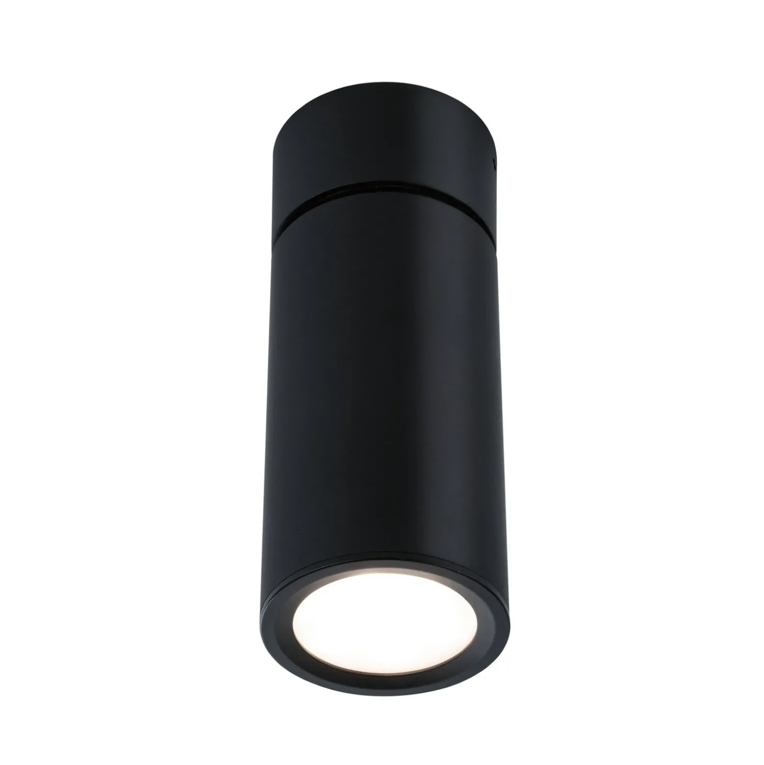 Lámpara LED de techo Paulmann Turnal Coin, metal negro, 2700 K