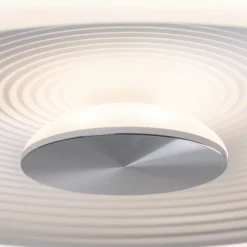 lámpara LED de techo Paulmann Volea, blanco/plata Ø 32 cm IP44 atenuable