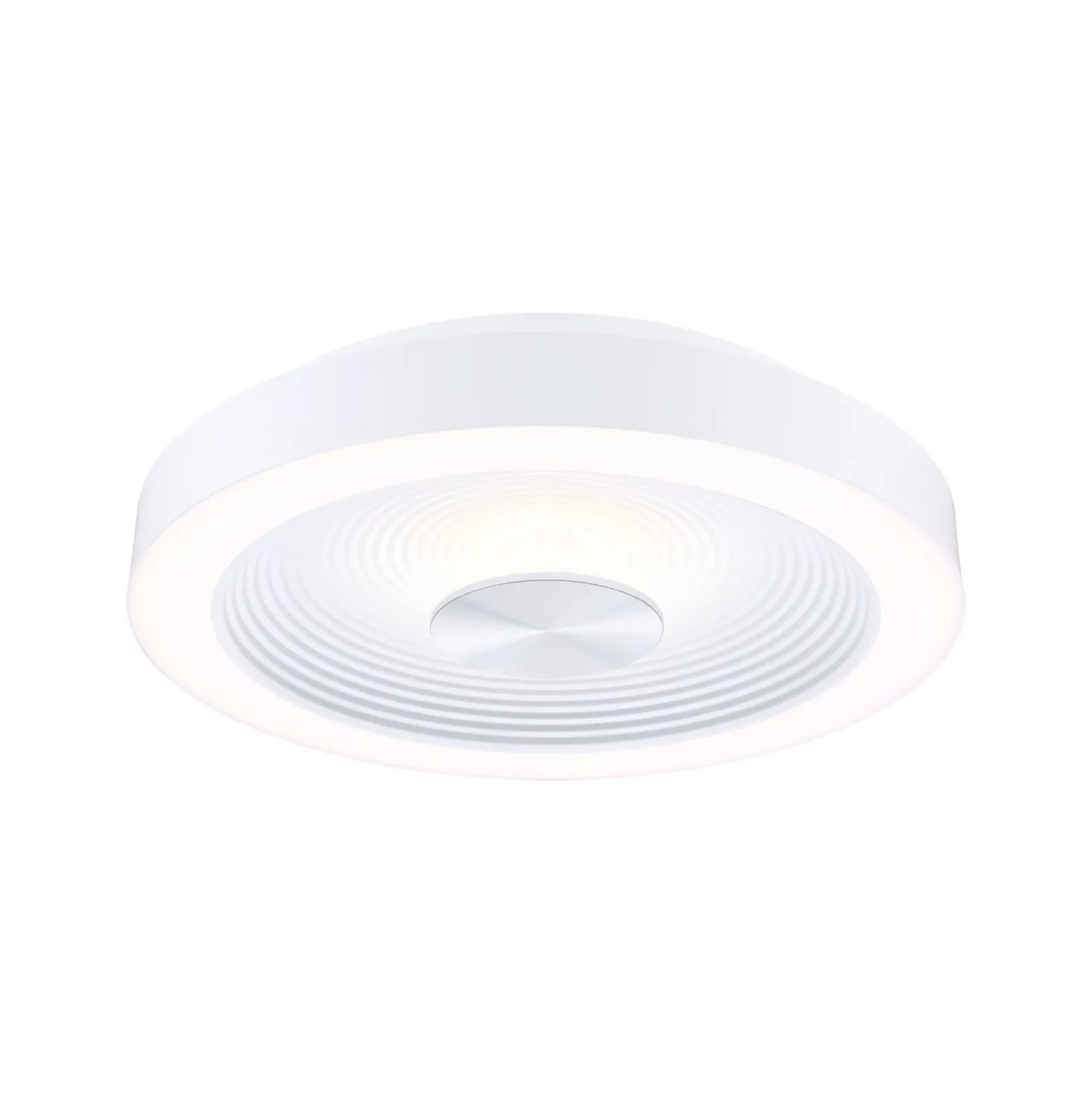 lámpara LED de techo Paulmann Volea, blanco/plata Ø 32 cm IP44 atenuable