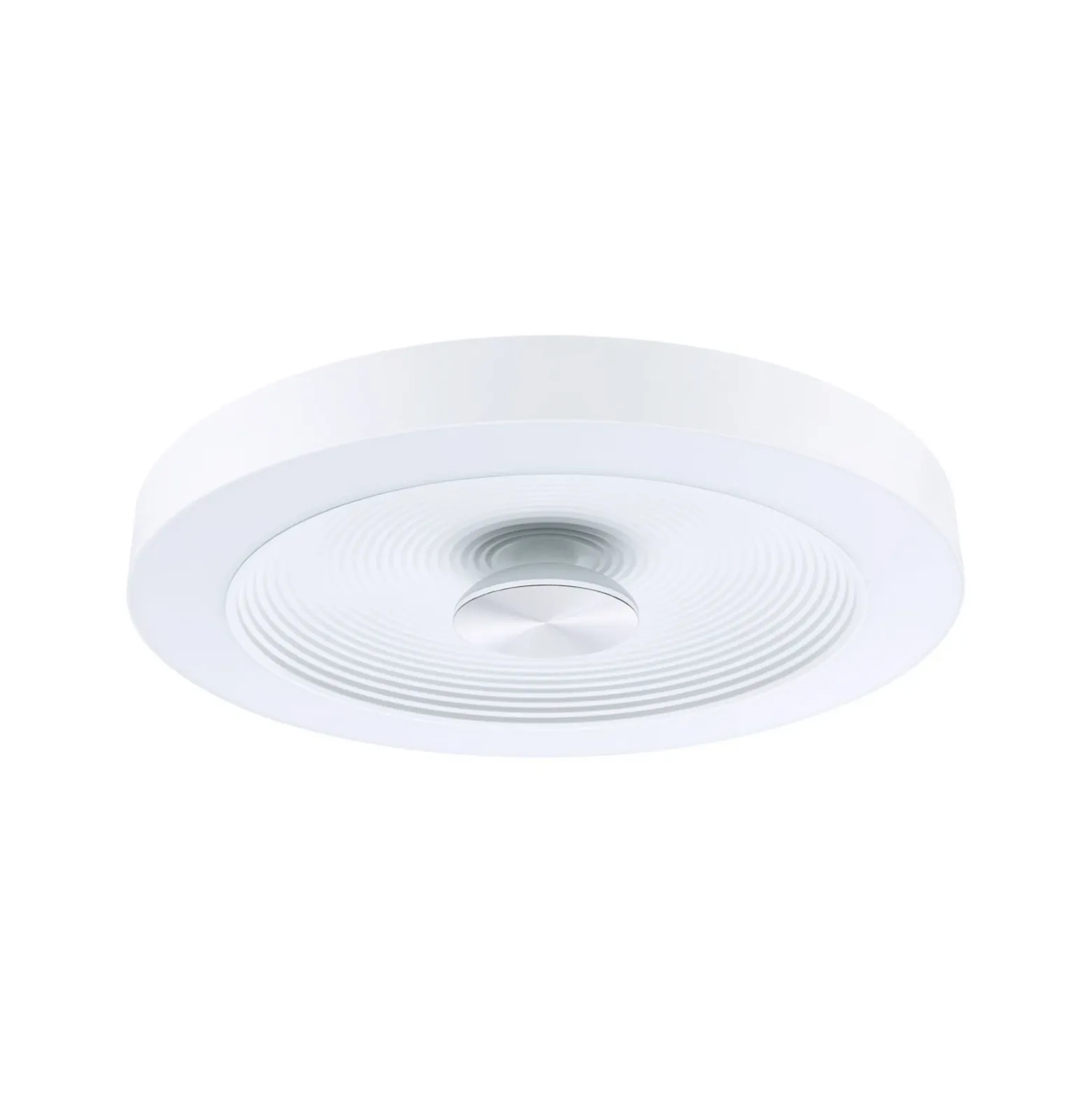 lámpara LED de techo Paulmann Volea, blanco/plata Ø 40 cm IP44 atenuable