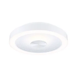 lámpara LED de techo Paulmann Volea, blanco/plata Ø 32 cm IP44 atenuable