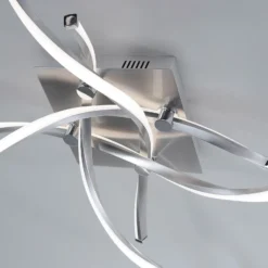 Lámpara LED de techo Polina de Paul Neuhaus, 4 luces, plateada, atenuable