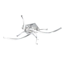 Lámpara LED de techo Polina de Paul Neuhaus, 4 luces, plateada, atenuable