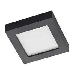 Lámpara LED de techo Prios Alette, negra, 12 W, CCT, atenuable