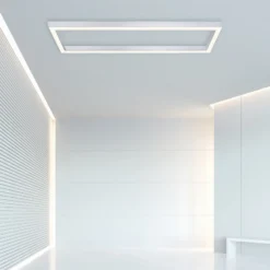 Lámpara LED de techo PURE Lines, 110 x 30 cm, plata, CCT, control remoto