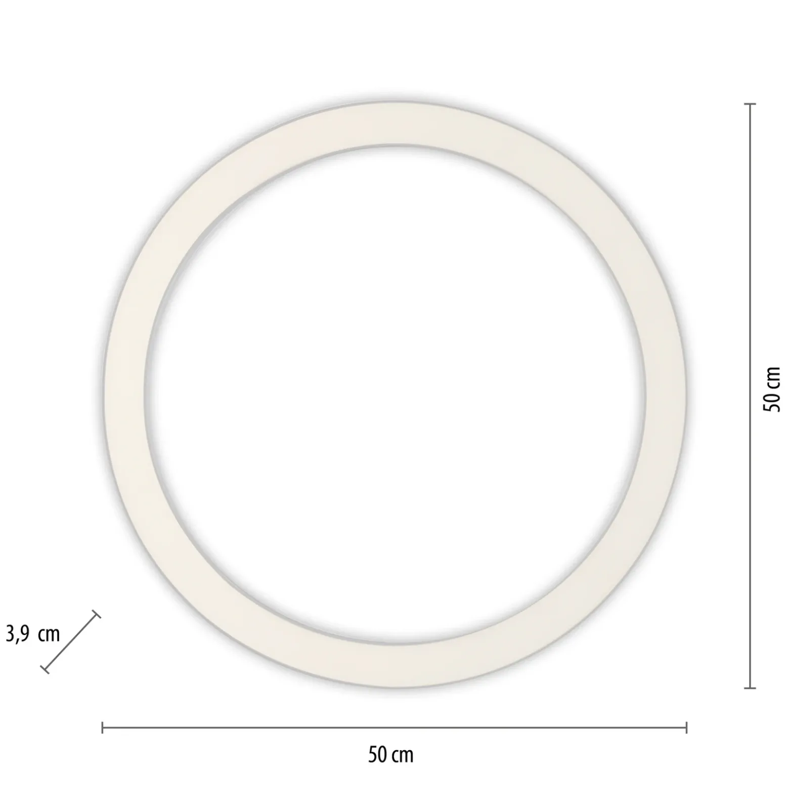 Lámpara LED de techo PURE Lines, Ø 50 cm, color plateado, CCT