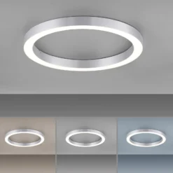 Lámpara LED de techo PURE Lines, Ø 50 cm, color plateado, CCT