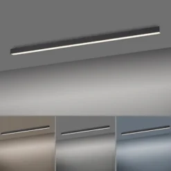 Lámpara LED de techo PURE Lines, 110 cm, antracita, CCT, control remoto