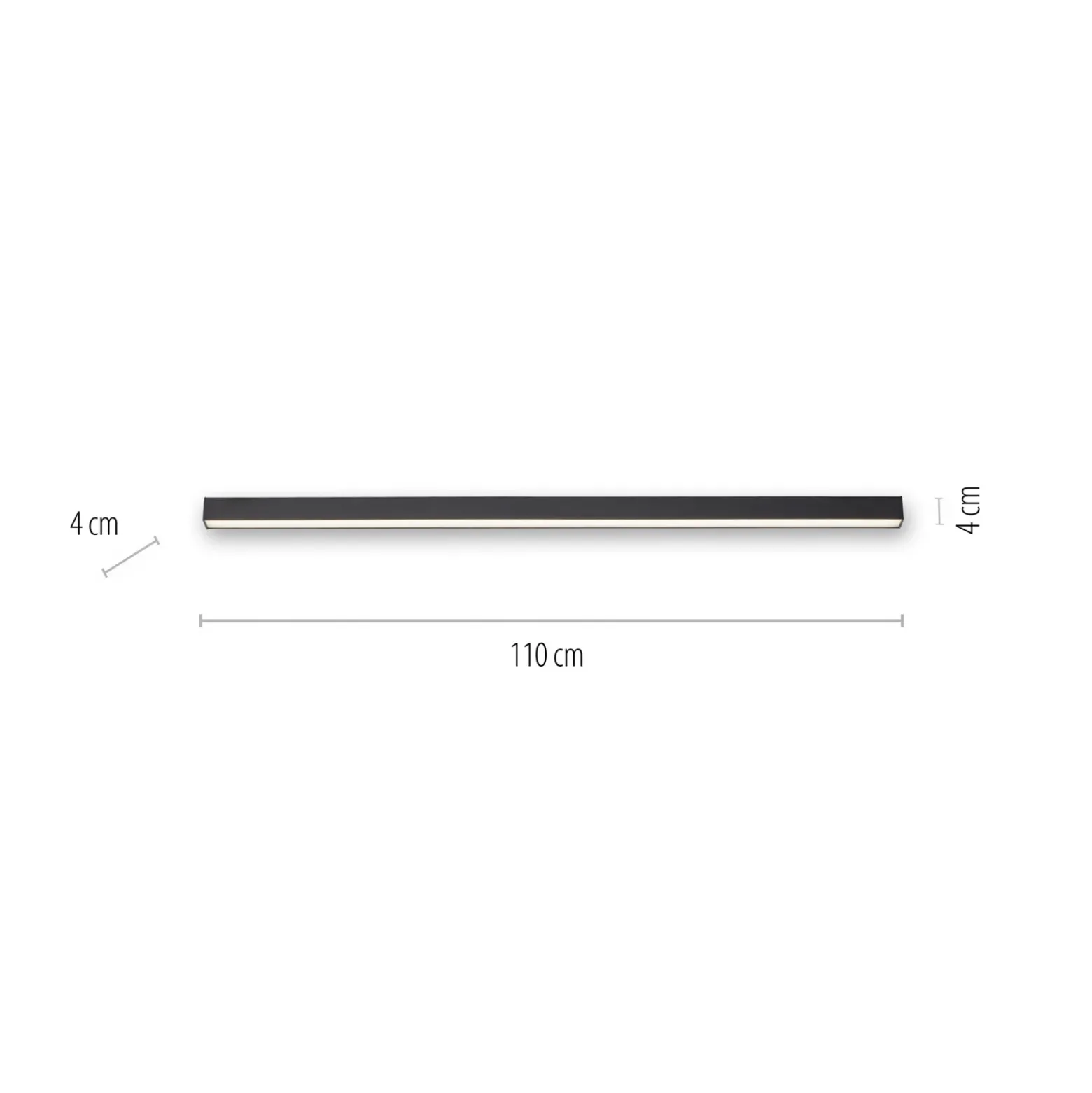 Lámpara LED de techo PURE Lines, 110 cm, antracita, CCT, control remoto