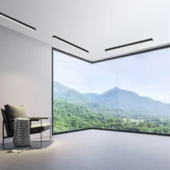 Lámpara LED de techo PURE Lines, 110 cm, antracita, CCT, control remoto