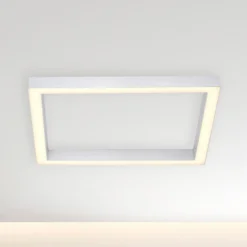 Lámpara LED de techo PURE Lines, 55 x 55 cm, plata, CCT, control remoto