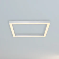Lámpara LED de techo PURE Lines, 55 x 55 cm, plata, CCT, control remoto