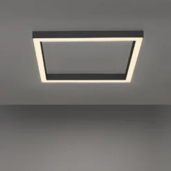 Lámpara LED de techo PURE Lines, 55x55 cm, antracita, CCT, control remoto