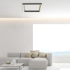 Lámpara LED de techo PURE Lines, 55x55 cm, antracita, CCT, control remoto