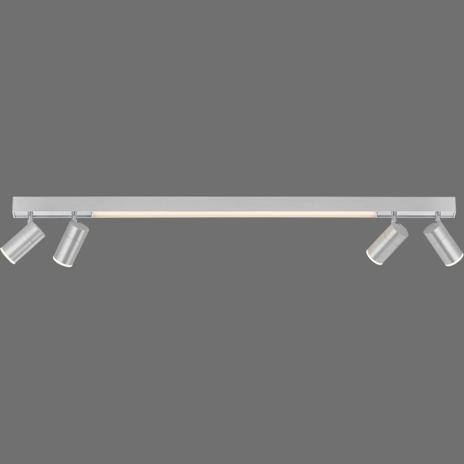 Lámpara LED de techo PURE Lines, 120 cm, plateada, control remoto