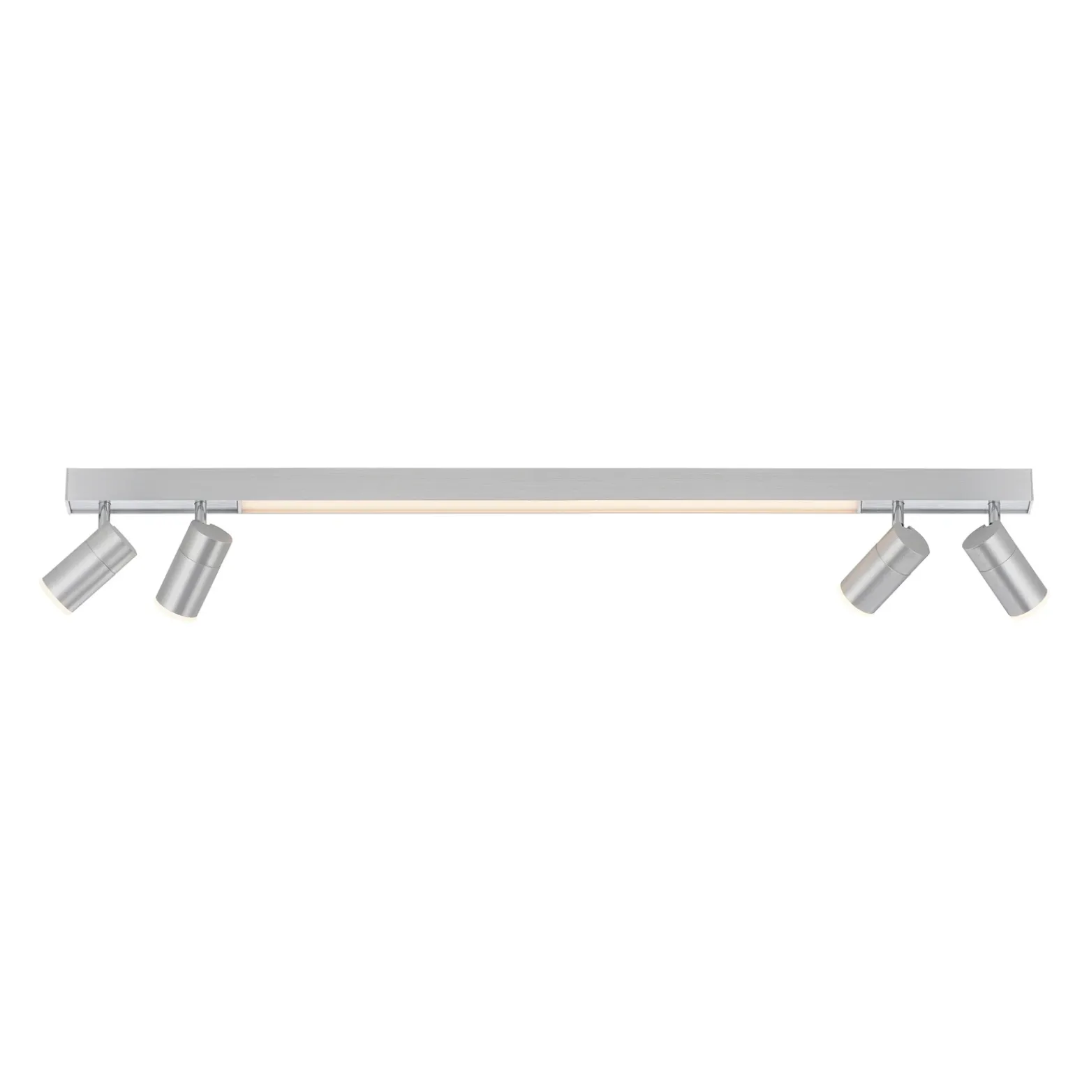 Lámpara LED de techo PURE Lines, 120 cm, plateada, control remoto
